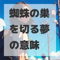 蜘蛛の巣を切る夢のサムネイル画像
