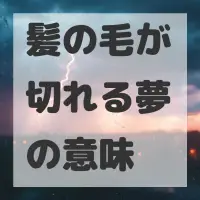 髪の毛が切れる夢のサムネイル画像