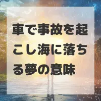 車で事故を起こし海に落ちる夢のサムネイル画像