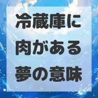 冷蔵庫に肉がある夢のサムネイル画像