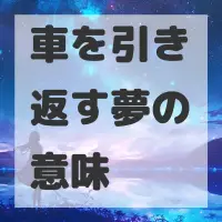 車を引き返す夢のサムネイル画像