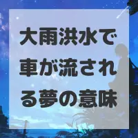 大雨洪水で車が流される夢のサムネイル画像