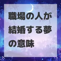 職場の人が結婚する夢のサムネイル画像