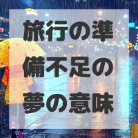 旅行の準備不足の夢のサムネイル画像