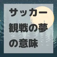 サッカー観戦の夢のサムネイル画像