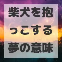 柴犬を抱っこする夢のサムネイル画像