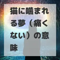 猫に噛まれる夢（痛くない）のサムネイル画像