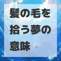 髪の毛を拾う夢のサムネイル画像