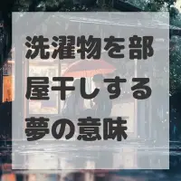 洗濯物を部屋干しする夢のサムネイル画像