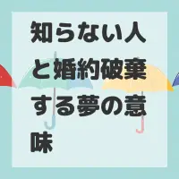 知らない人と婚約破棄する夢のサムネイル画像