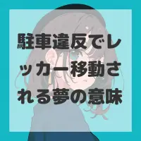 駐車違反でレッカー移動される夢のサムネイル画像