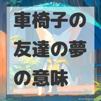 車椅子の友達の夢のサムネイル画像