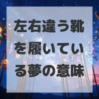 左右違う靴を履いている夢のサムネイル画像