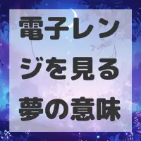 電子レンジを見る夢のサムネイル画像