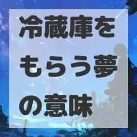 冷蔵庫をもらう夢のサムネイル画像