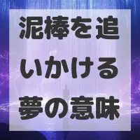 泥棒を追いかける夢のサムネイル画像